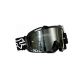 Fox Dirt Bike Off Road Racing Goggles Adjustable Anti-Scratch Dustproof Motocross Goggles  UV Protective ATV Goggles with OTG  Black black frame  CLEAR AND SILVER 