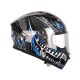 SMK Stellar Sports Taotei GL265 Helmet - Gloss Black Grey Blue