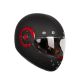 SMK MA 230  Aesthetic Design Retro Solid Full Face Helmet, Matte Black