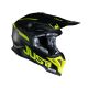 Just1 Motorcycle Helmet Motocross J39 Stars Black Fluo Yellow Titanium-6