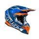 JUST1 Full Face Motorcycle Helmet J39 Thruster White Fluo Orange Blue 680010-1