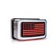 ATV LED Tail Light With DRL and Brake light and Rear Light for Yamaha Grizzly Viking Rhino Big Bear (White Halo Smoker)