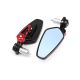 Universal Motorcycle Aluminum Handle Bar End Side Rearview Mirror RED 7/8 inch 22mm