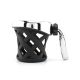 Honda Black Chrome with Silver Motorcycle Drink Cup Holder, Bottle Cup Bracket Fit EB11229116-1