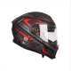 SMK MA 263 Agnar Tektron  Full Face Helmet with Wide Visor, Matt Black Red 