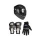 Ebiker Full Face Helmet + Kneepad & Gloves Combo Set